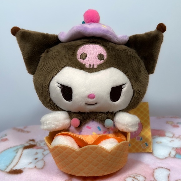 Kuromi Icecream Parlor Sundae Plush - Full Size - Sanrio - Kawaii Collector - Picture 1 of 10